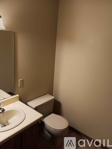 A bathroom with a toilet and sink.