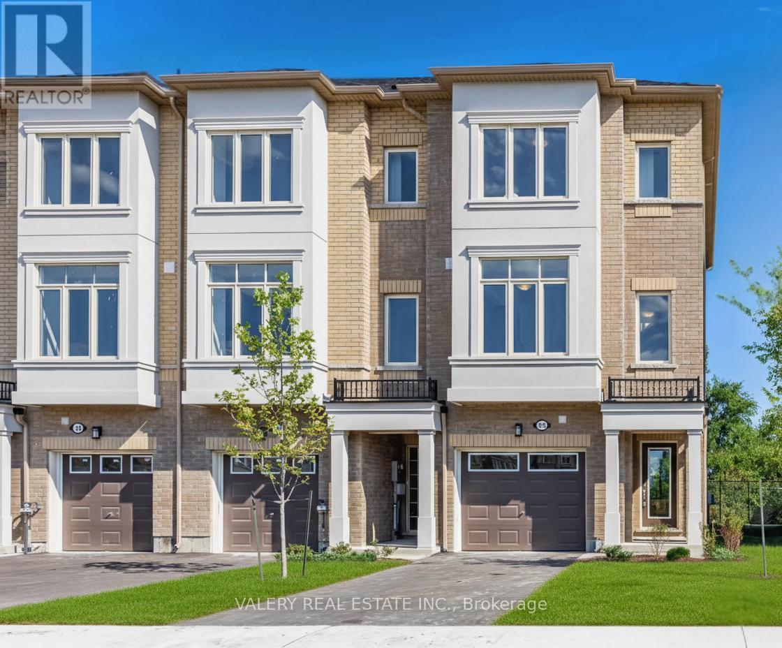 A row of townhouses with the logo "Valery Real Estate Inc." on the bottom left.