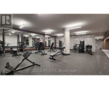 A gym with a variety of equipment is labeled ZOLO REALTY, Brokerage.