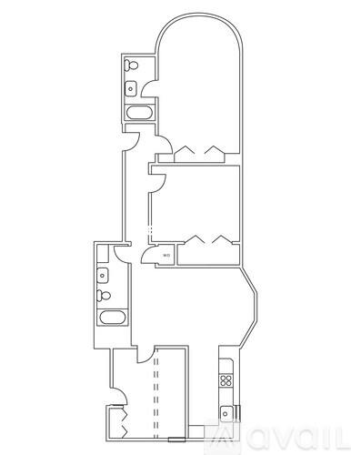 A floor plan of a building with a QVQIL logo.