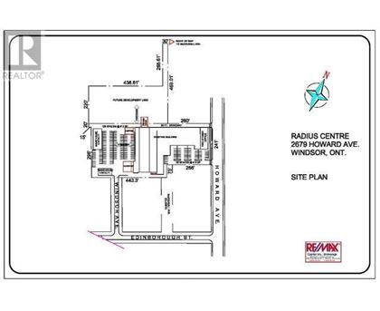 A site plan for a property at 2679 Howard Ave. in Windsor, Ontario.
