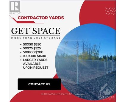 A flyer for contractor yards with different sizes and prices listed.