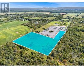 A large swimming pool surrounded by a forest.