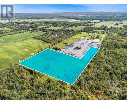 A large swimming pool surrounded by a forest.