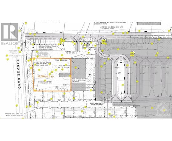 A detailed architectural drawing of a building with a lot of annotations and measurements.