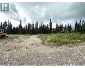 A barren land with a forest in the background and a bulldozer on the left side.