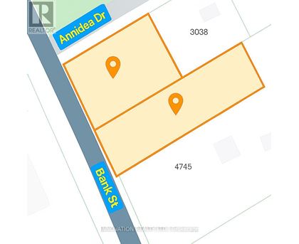 A map shows a street named Bank St.