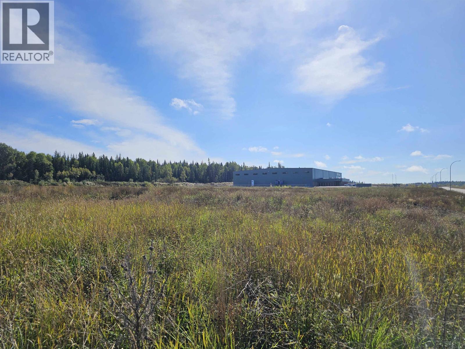 A field with tall grass and a building in the distance.