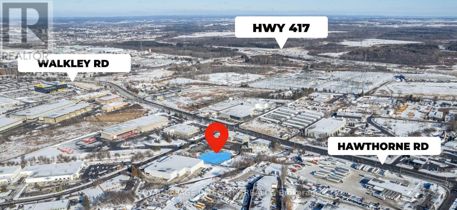 A map shows the intersection of Hawthorne Road and Walkey Road.