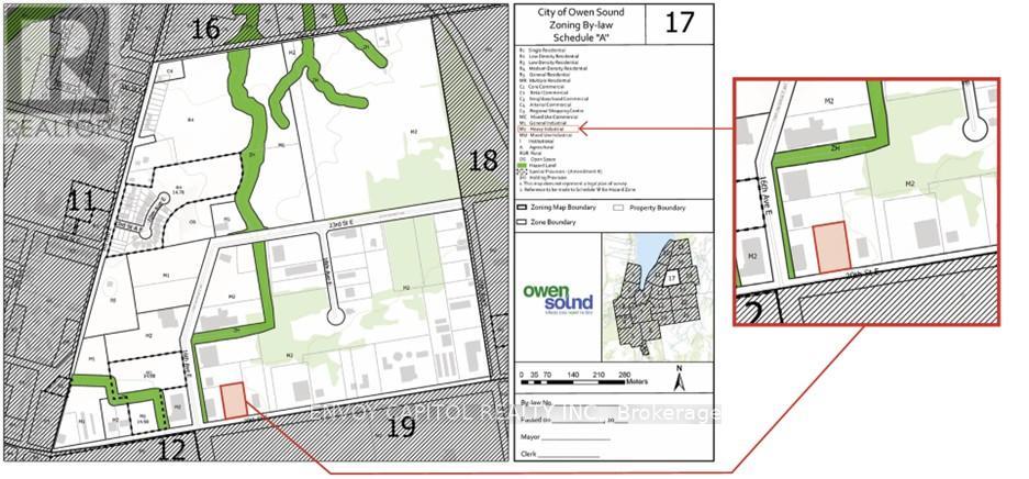 A map of the City of Owensboro with a green area labeled 18 and a red area labeled 19.