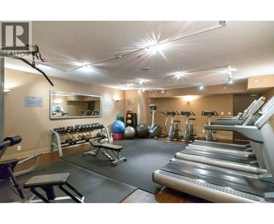 A gym with treadmills, weights, and exercise balls.
