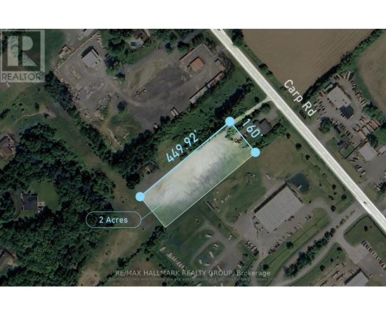 A satellite image shows a property for sale with a price of 499.92 and a size of 2 acres.