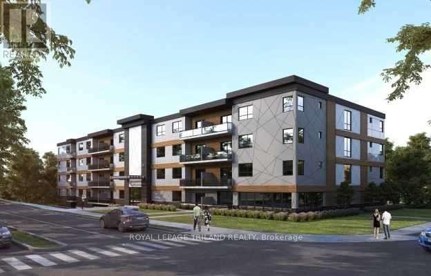 A modern apartment building with balconies and multiple stories.