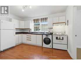 A white kitchen with a washing machine and a dishwasher.