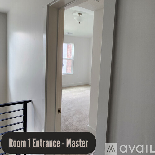 A sign in a doorway reads "Room 1 Entrance - Master".