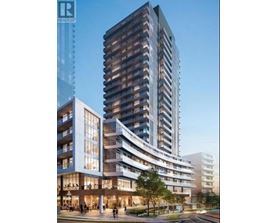A modern high-rise building is depicted in the image.