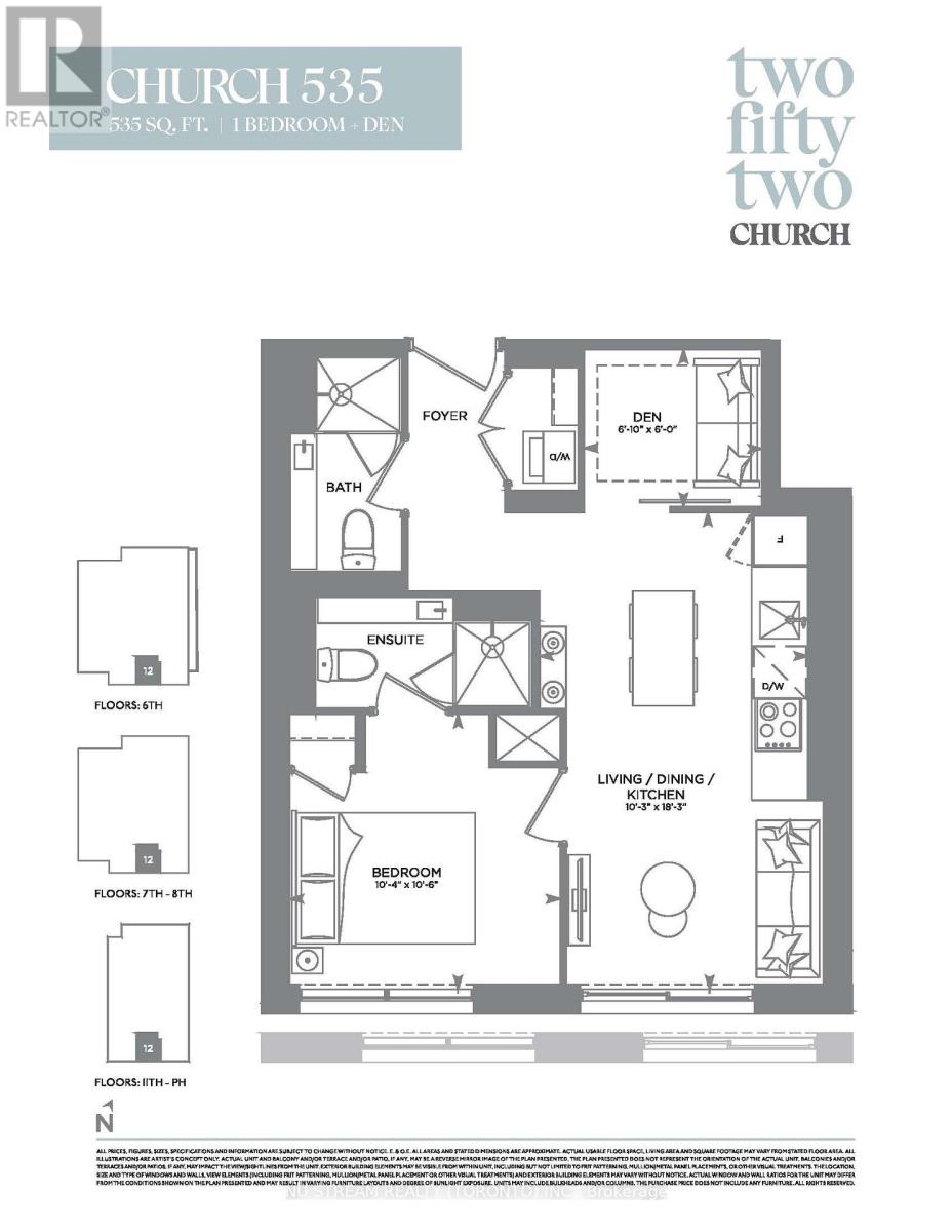 A floor plan for a real estate listing shows a two-bedroom, one-bathroom apartment.