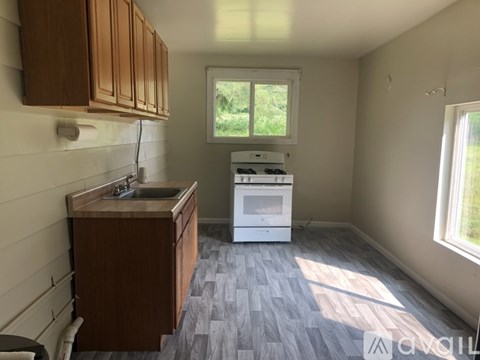 A kitchen with a sink and a window.