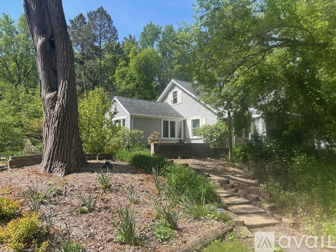 A house with a large tree in front of it.