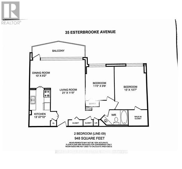 A black and white image of a floor plan for a 2 bedroom apartment.