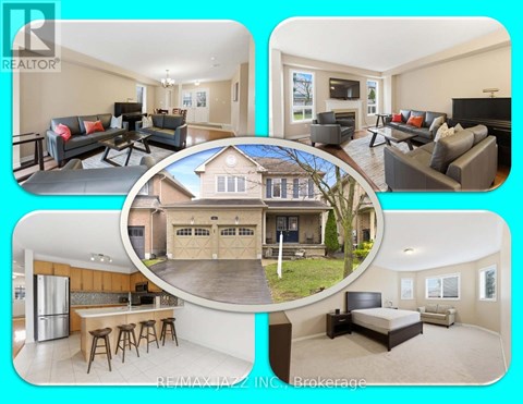 A collage of different interior and exterior house photos.