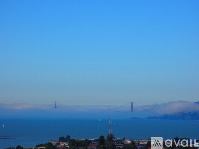 A bridge spans across a body of water with a city in the background.