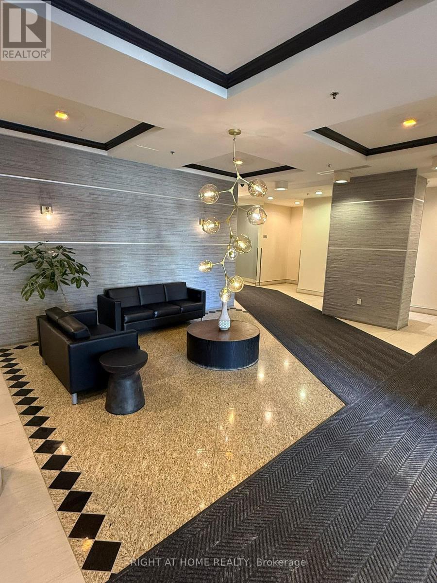 A black and white checkered floor in a modern room.