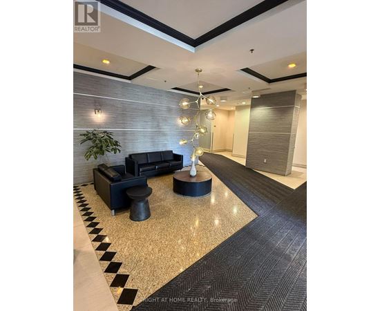 A black and white checkered floor in a modern room.