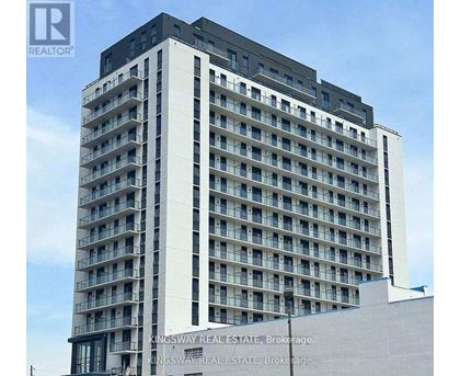 A tall building with many windows and balconies is labeled as Kingsway Real Estate, Brokerage.
