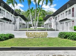The image shows a building with the name EDGEWATER in front of it.