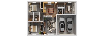 3 Bedrooms, 2 Bathrooms