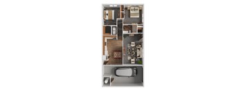 2 Bedrooms, 1 Bathroom