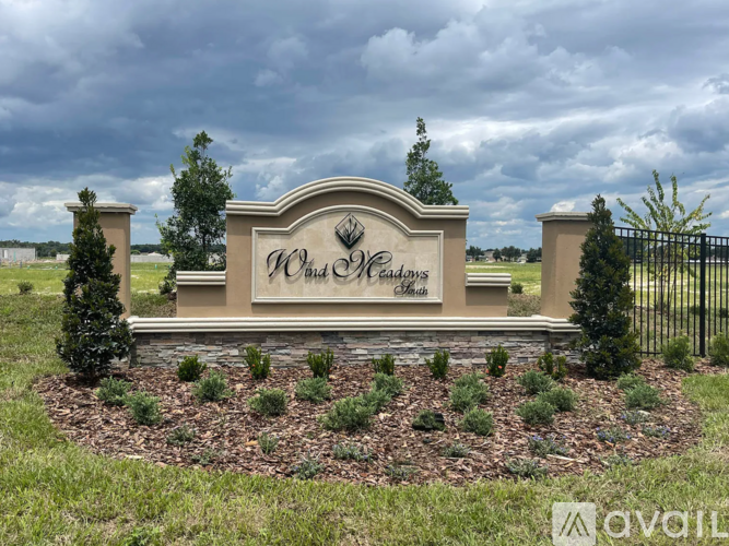 A sign that says "World's End" is in front of a cloudy sky.