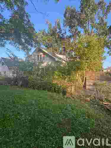 A house is surrounded by trees and greenery.