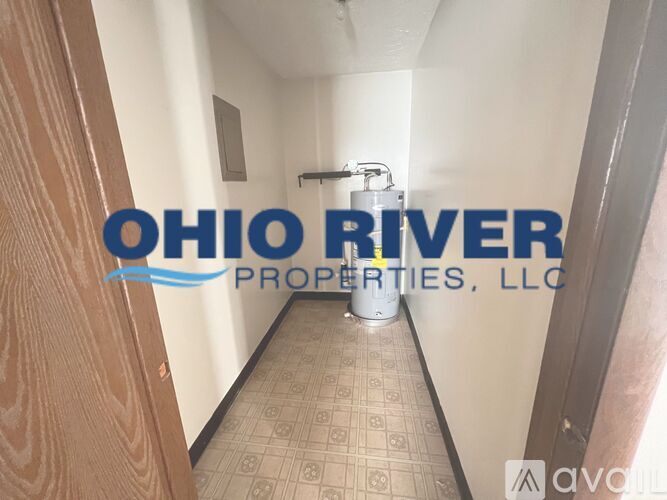 A hallway with a sign that says Ohio River Properties, LLC.