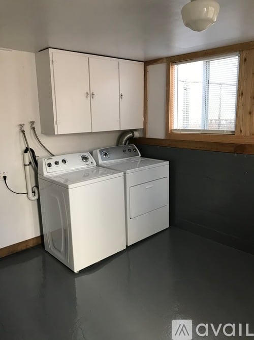 A white dishwasher and washing machine in a kitchen.
