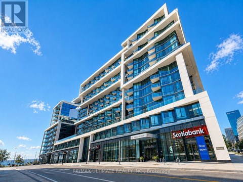 A modern building with Scotiabank as a tenant.