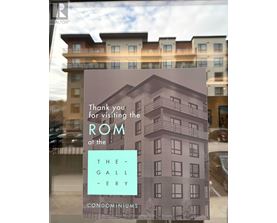 A real estate advertisement for a building called The Gallery Condominiums.