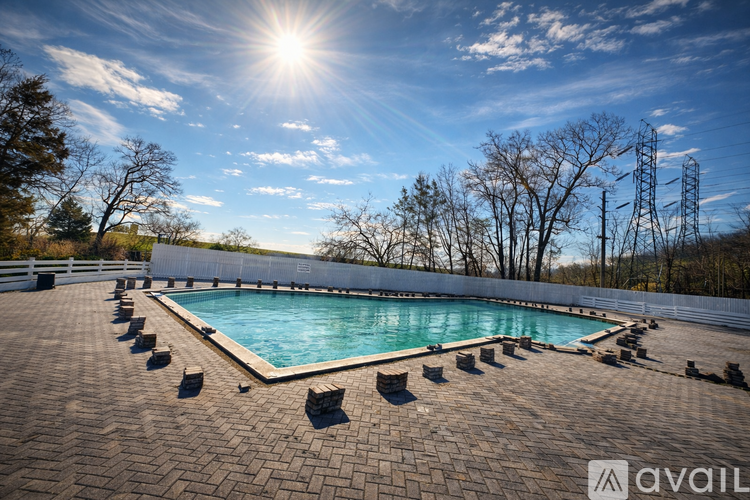 A sunny day at the outdoor pool.