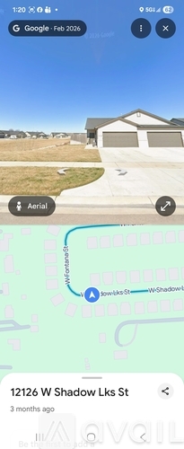 A screenshot of a phone showing a photo of a house and a map with a location pin.