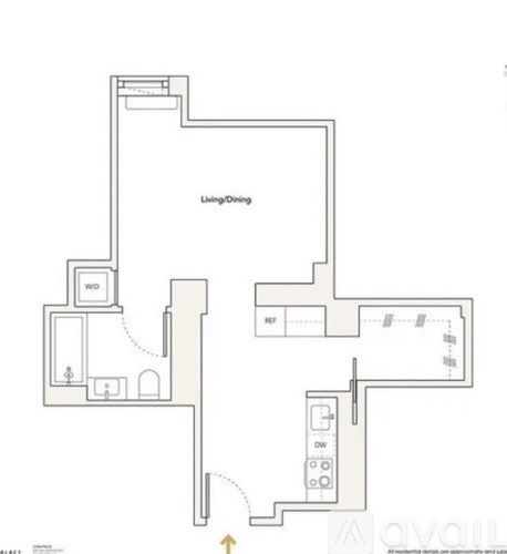 25 Water Street Studio Apartment for Rent