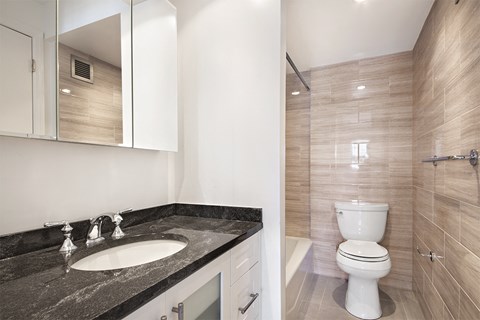 a bathroom with a toilet and a sink and a mirror