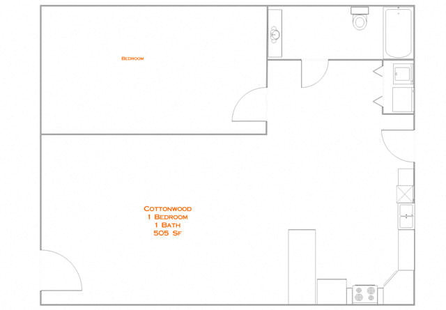 1 Bedroom, 1 Bath