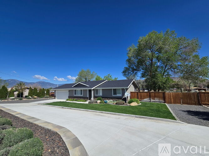 A house with a driveway and a tree in front of it.