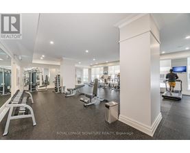 A gym with a variety of equipment is shown in the image.