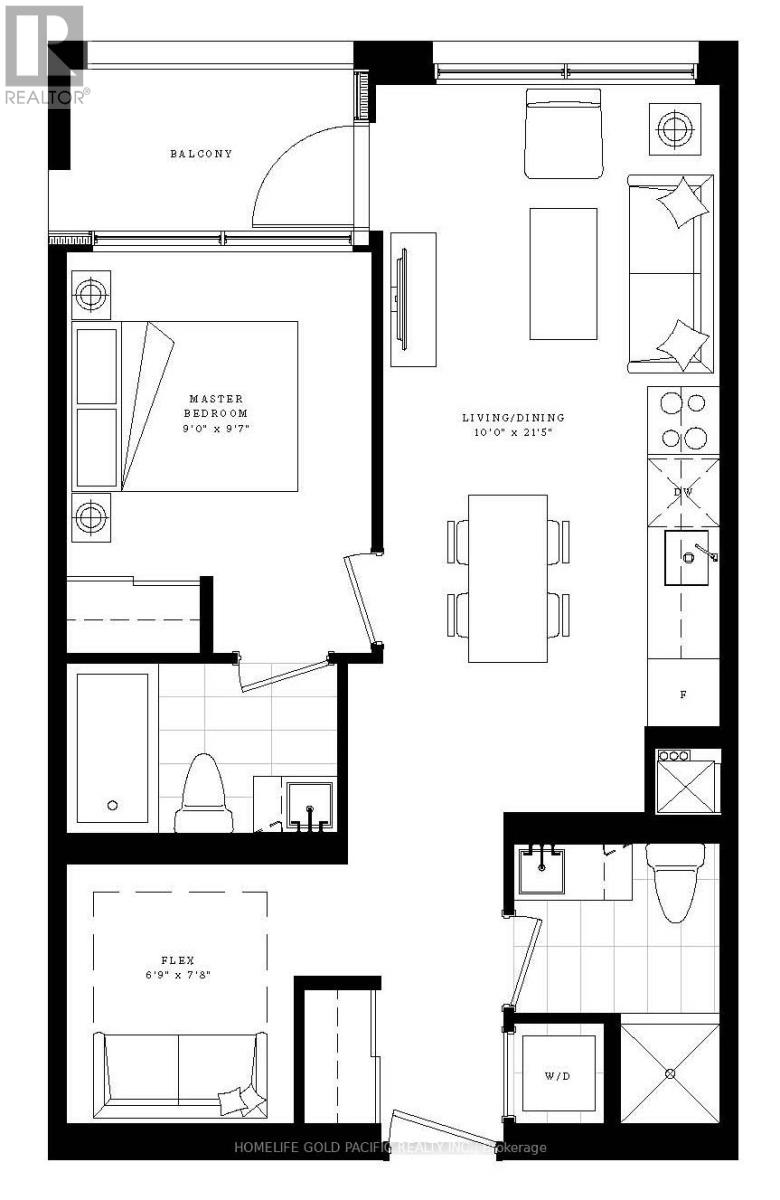 A black and white image of a floor plan for a home.
