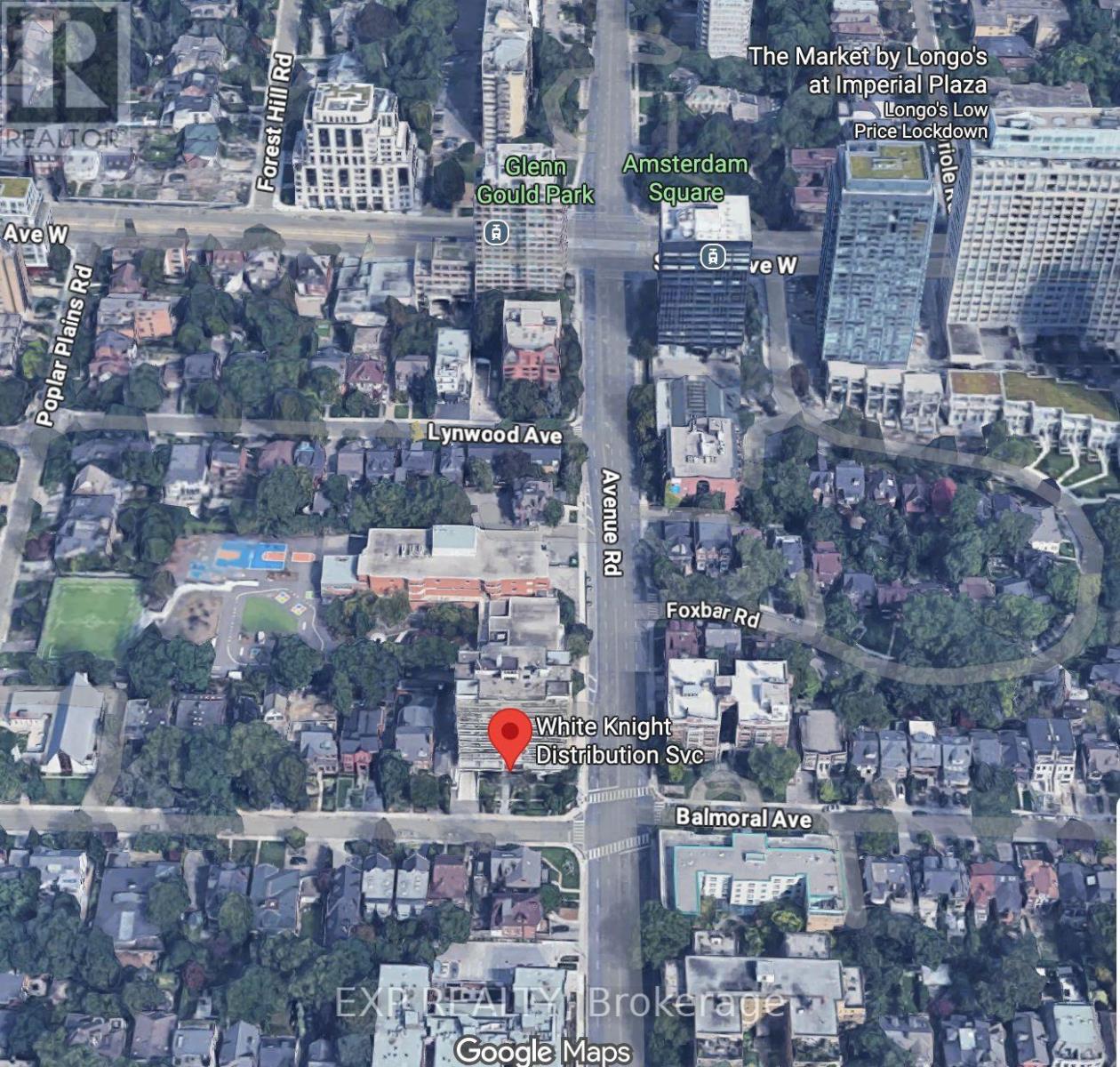 A map shows a street with a red marker at the White Knight Distribution Svc.