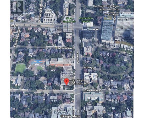A map shows a street with a red marker at the White Knight Distribution Svc.