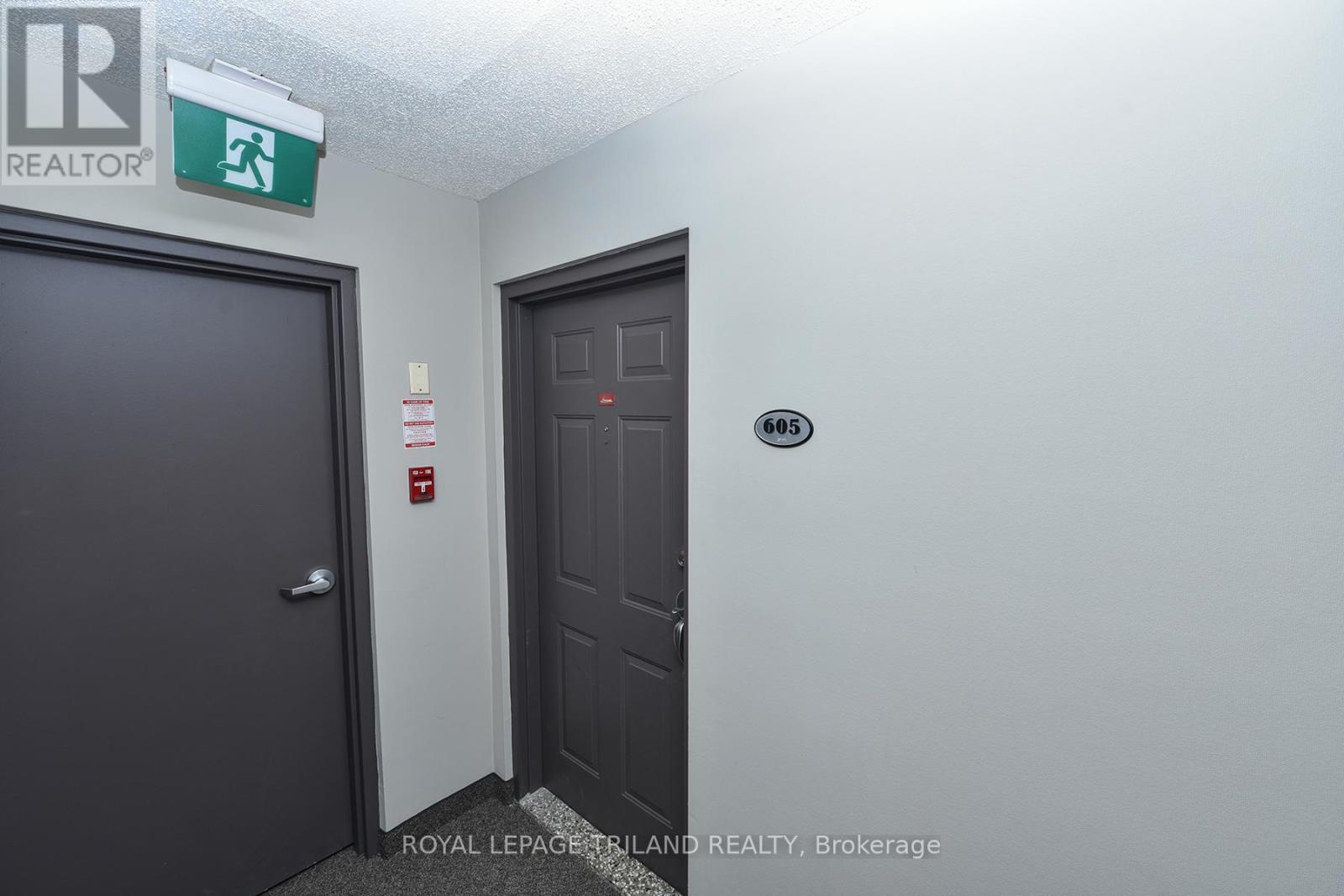 A door with a Royal LePage sign above it.