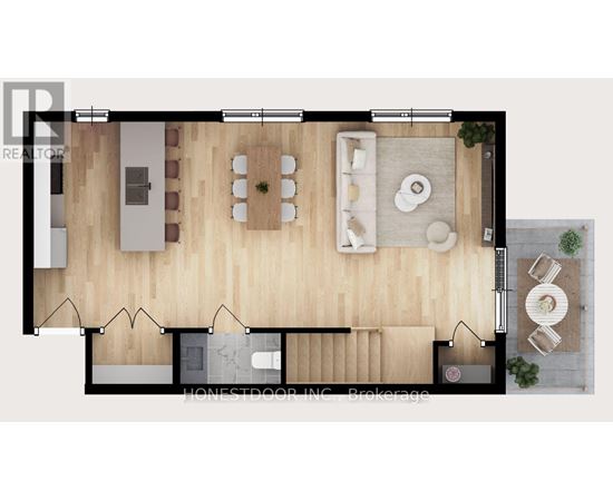 A floor plan of a Honestdoor NG Brokerage apartment.